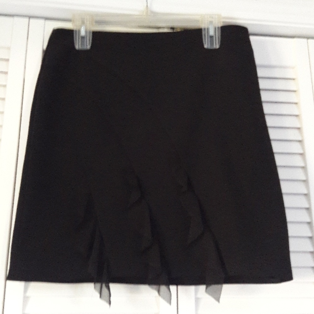 Black skirt with waterfall ruffles